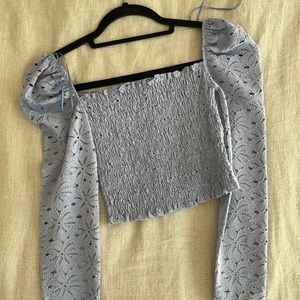 Topshop Eyelet Crop top